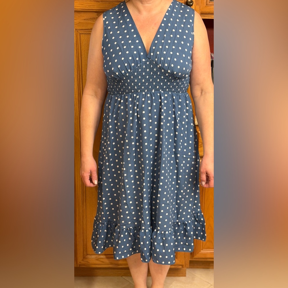 Blue Polka Dot Sundress